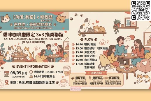貓咪咖啡廳限定3v3換桌聯誼